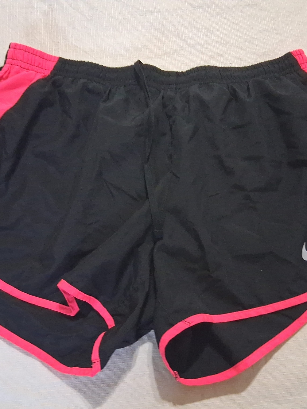 Nike Dry Fit Colorblock Athletic Running Jogging Shorts Black Pink Medium